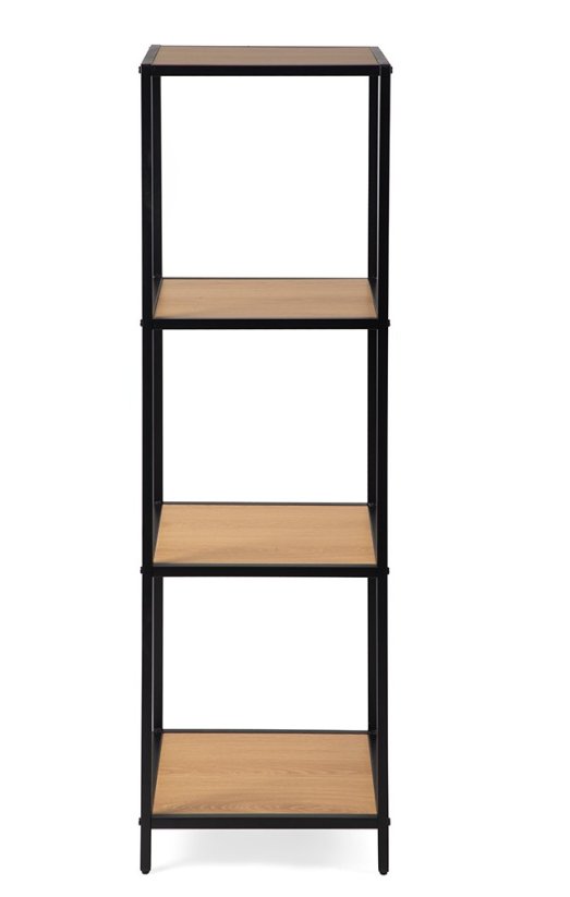 Regál 4 ARCANA 400675 prírodná/čierna