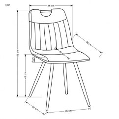 Jedálenská stolička K521 horčicová