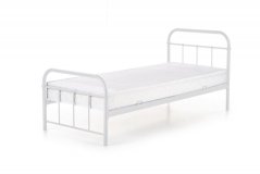 Kovová posteľ LINDA 90x200 biela