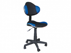 Dětská otočná židle G2 modrá/černá