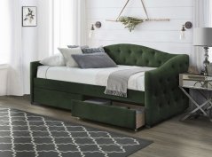 Čalouněná postel ALOHA 90x200 tmavě zelená