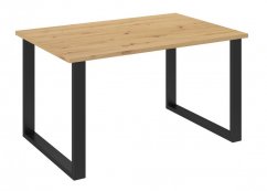 Jídelní stůl PILGRIM černá/artisan 138x90