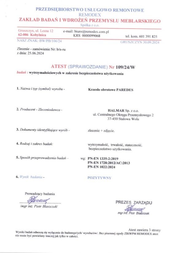 Kancelárska stolička PAREDES čierna