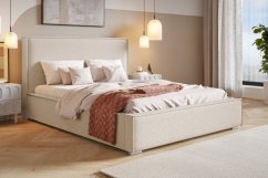 Čalouněná postel BED 8 120x200 bouclé béžová