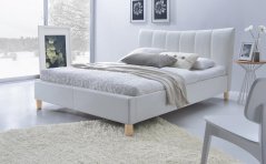Čalouněná postel SANDY 160x200 bílá