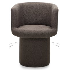Otočné čalouněné křeslo PETRA hnědé