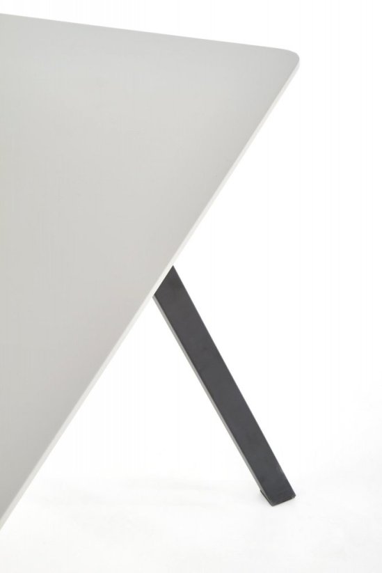 Jídelní stůl BALROG 140x80 světle šedý/černý