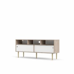 TV stolík Ruby hickory/biela