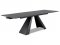 Rozkladací jedálenský stôl SALVADORE CERAMIC sivý/čierny 160(240)X90
