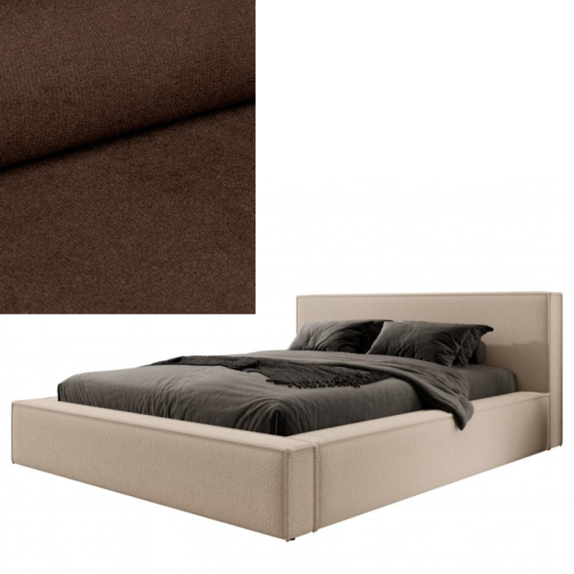 Čalouněná postel ASTURIA 140x200 výběr z barev - Výběr potahové látky (MD): KRONOS_06