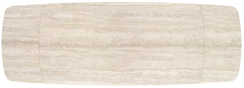 Rozkladací jedálenský stôl VITRUS 180(260)x90 travertín / čierny