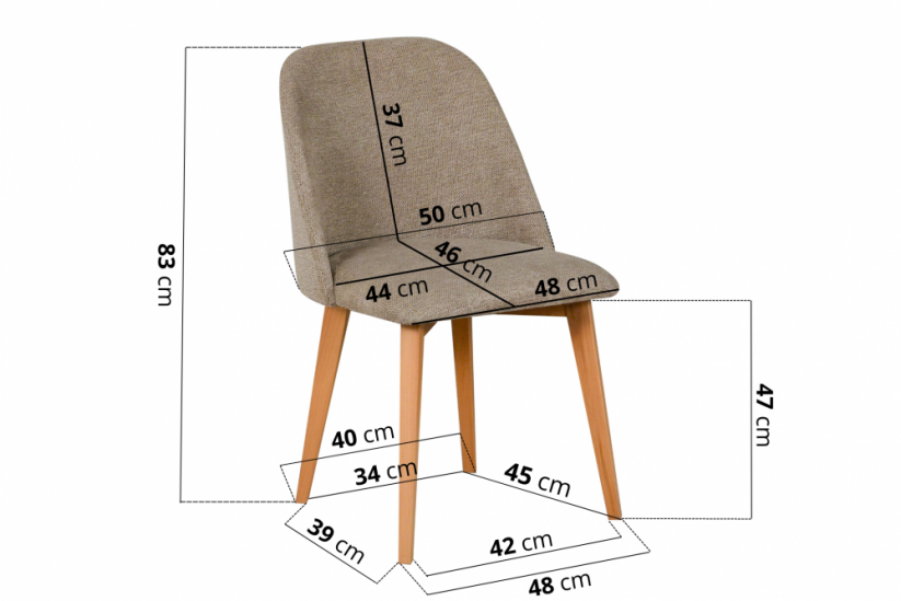 Jedálenská stolička MONTI 3 výber z farieb