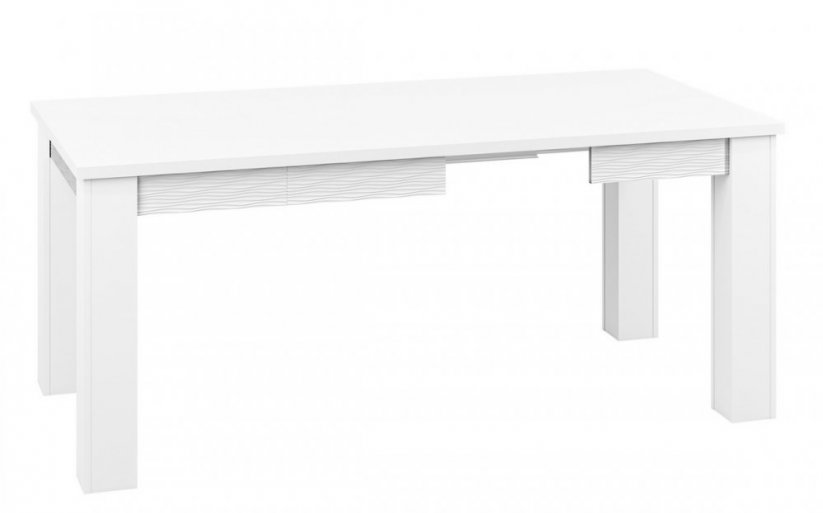 Rozkladací jedálenský stôl GRANDIS borovica snežná 140(180)x82
