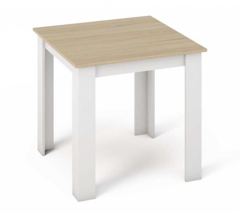 Jedálenský stôl MANGA 80x80 sonoma/biela