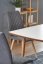 Rozkladací jedálenský stôl BARRET 90(190)x80 biely mat/dub lefkas