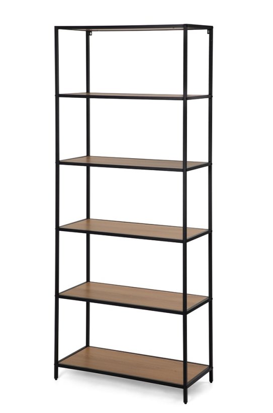 Regálová knihovna ARCANA 400275 přírodní/černá