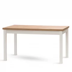 Rozkládací jídelní stůl W21 dub wotan/bílá 120(160)x80
