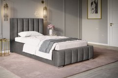 Čalouněná postel BED 1 90x200 tmavě šedá