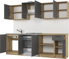 Kuchynská linka DARIA 240 dub craft/antracit