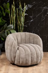 Čalúnené kreslo FRASER tmavo béžové