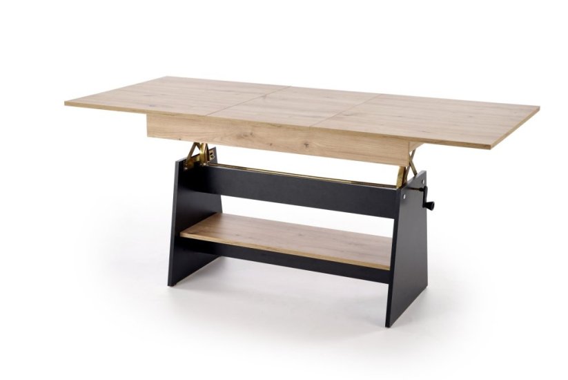 Rozkladací konferenčný stolík ERIKA dub artisan/čierna