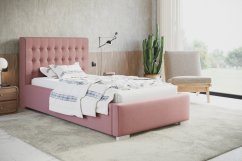 Čalouněná postel BED 2 90x200 růžová