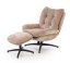 Čalúnené kreslo PESTO s podnožkou béžové