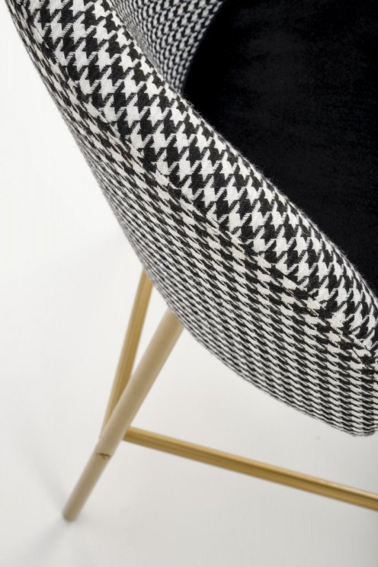 Barová židle H113 černá/bílá