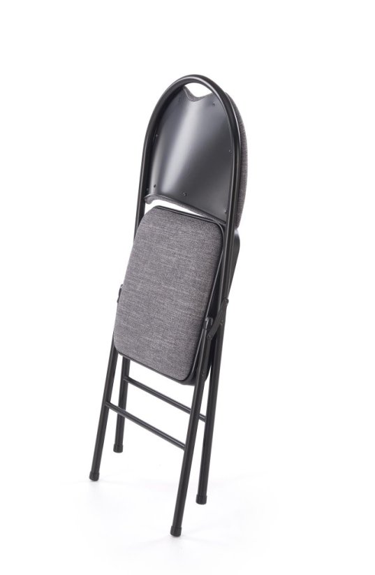Skladacia stolička K566 čierna/sivá