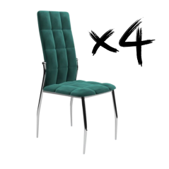 Set 4 kusy jídelní židle K416 tmavě zelená - výprodej skladu