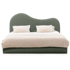 Čalouněná postel MONIKA 160x200 tmavě zelená