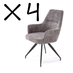 Set 4 kusů - jídelní křeslo K542 šedé - výprodej skladu