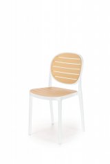 Židle K529 bílá/přírodní
