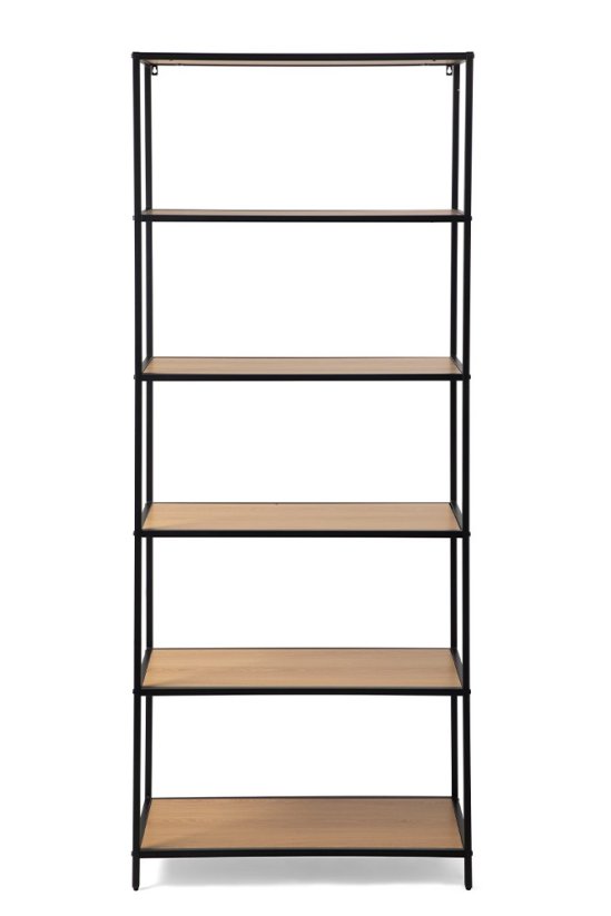 Regálová knihovna ARCANA 400275 přírodní/černá