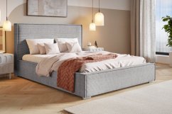 Čalouněná postel BED 8 200x200 šedá