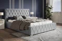 Čalúnená posteľ BED 4 180x200 sivá