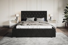 Čalúnená posteľ BED 4 140x200 čierna