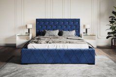 Čalúnená posteľ BED 4 140x200 modrá