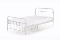 Kovová posteľ LINDA 120x200 biela