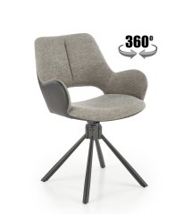 Otočná stolička / kreslo K494 sivá/čierna