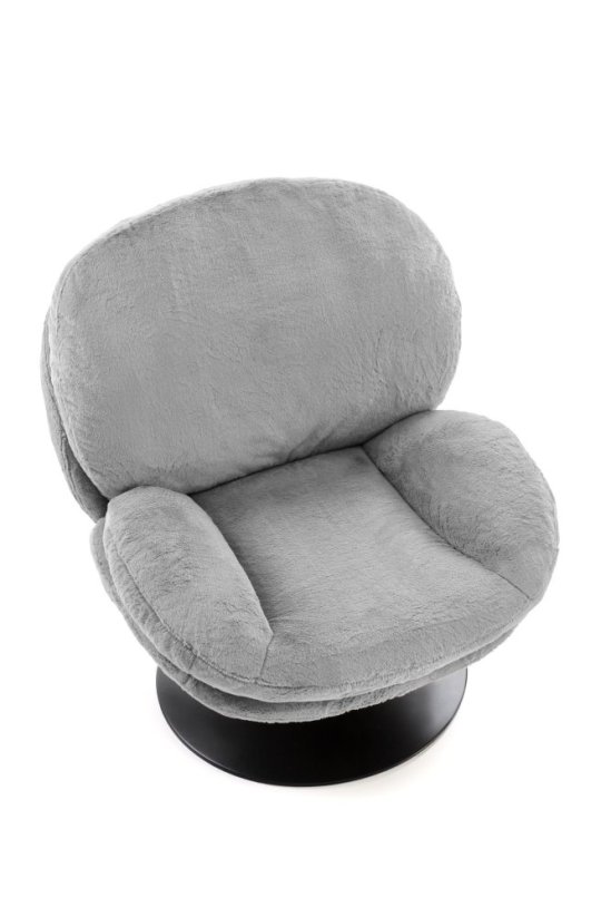 Otočné kreslo SHELL sivé