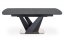 Rozkládací jídelní stůl PATRIZIO 160(200)x90 tmavě sivý/černý