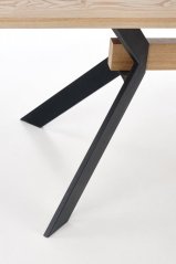 Rozkladací jedálenský stôl BACARDI 160(220)x90 dub prírodný/čierny