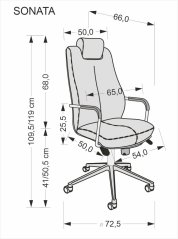Kancelářské křeslo SONATA XXL černé