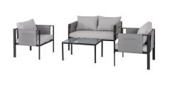 Zahradní odpočinková sestava RELAX 2+1+1 šedá