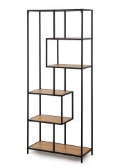 Regálová knihovna ARCANA 400175 přírodní/černá