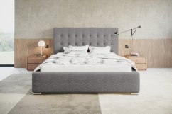 Čalouněná postel BED 2 140x200 šedá