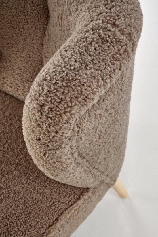 Čalouněné křeslo MOCCA tmavě hnědá