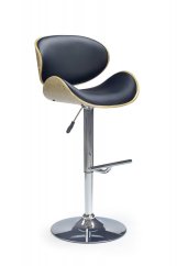 Barová stolička H44 čierna/svetlý dub