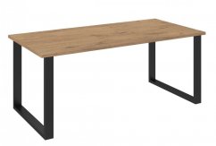 Jedálenský stôl PILGRIM čierna/lancelot 185x90